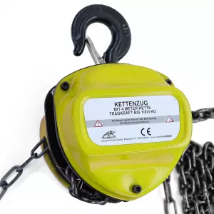 RAMROXX Professional Workshop Chain Hoist Pulley 4M up to 1T 1000kg Yellow
