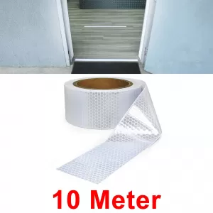 Signal tape marking tape barrier tape self-adhesive reflective white 10m
