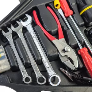 Car onboard tool kit jumper cables flashlight pliers screwdriver 30-piece