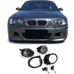Clear glass fog light set fits BMW E39 E46 with M bumper