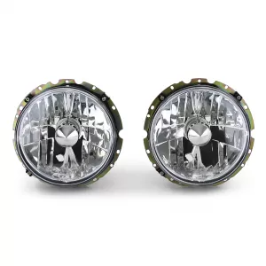 Clear glass headlight H4 chrome for VW Beetle + Convertible from 73