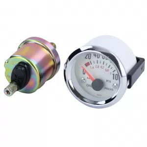 Oil Pressure Gauge Additional Installation Instrument Universal 52mm Plasma Blue Illuminated