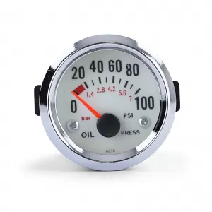 Oil Pressure Gauge Additional Installation Instrument Universal 52mm Plasma Blue Illuminated