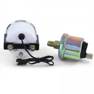 Oil Pressure Gauge Additional Installation Instrument Universal 52mm Plasma Blue Illuminated