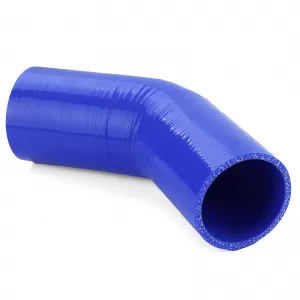 Performance silicone hose elbow reducer 45° Ø 70 to 63mm blue