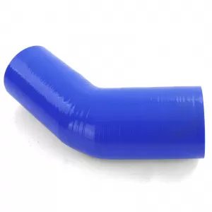 Performance silicone hose elbow reducer 45° Ø 70 to 63mm blue