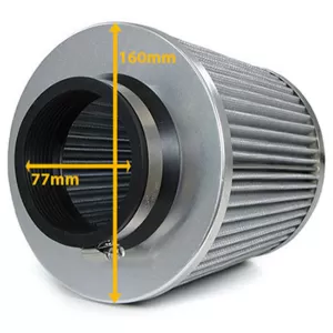 Sportluftfilter universell leistungsstark rot mit 3 Adapterringen 60-76mm-image-6195167