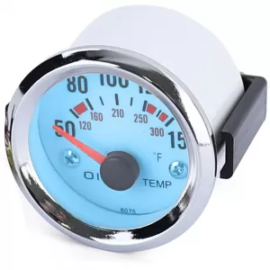 Oil temperature gauge additional installation instrument 52mm plasma blue illuminated