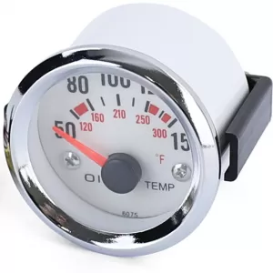 Oil temperature gauge additional installation instrument 52mm plasma blue illuminated