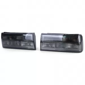 Fanali posteriori in vetro chiaro con fumo nero adatti per BMW Serie 3 E30 facelift-image-6195205