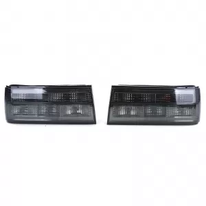 Fanali posteriori in vetro chiaro con fumo nero adatti per BMW Serie 3 E30 facelift-image-6195208