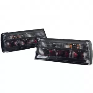 Fanali posteriori in vetro chiaro con fumo nero adatti per BMW Serie 3 E30 facelift-image-6195210
