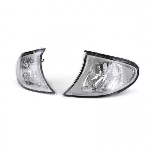 Set de indicatoare din sticlă clară cu crom, potrivit pentru BMW Seria 3 E46 Sedan Touring 01-05-image-6195249