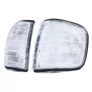 Indicator white pair for Mercedes S-Class W126 sedan 80-91