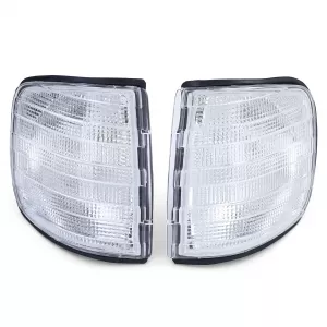 Indicator white pair for Mercedes S-Class W126 sedan 80-91