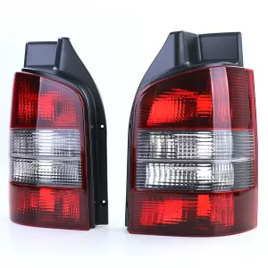 Tail lights red black pair for VW T5 Bus + Transporter with tailgate 03-09