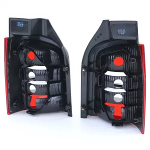 Tail lights red black pair for VW T5 Bus + Transporter with tailgate 03-09