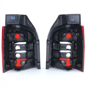 Tail lights red black pair for VW T5 Bus + Transporter with tailgate 03-09