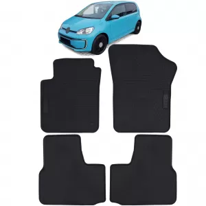 image-10-Prémium gumi autószőnyeg szett fekete VW Up Skoda Citigo Seat Mii 2011-tő