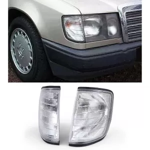 Indicator white pair for Mercedes E-Class W124 C124 S124 85-95