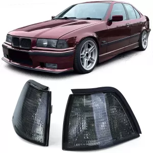 Indicator black smoke pair fits for 3 Series BMW E36 Sedan Touring Compact 90-98