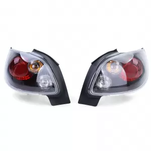 Átlátszó üveg hátsó lámpák fekete színben Peugeot 206 CC Coupe Cabrio 00-08-image-6195545