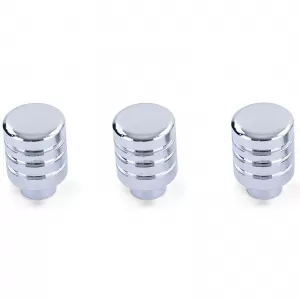 Heating Ventilation Adjustment Knobs Chrome Set of 3 suitable for Mazda MX5 NA 89-98-image-6195550