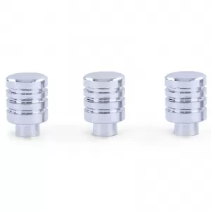 Heating Ventilation Adjustment Knobs Chrome Set of 3 suitable for Mazda MX5 NA 89-98-image-6195551