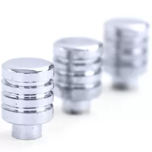 Heating Ventilation Adjustment Knobs Chrome Set of 3 suitable for Mazda MX5 NA 89-98-image-6195552