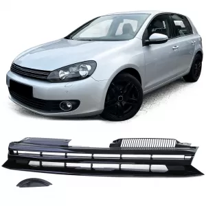 Radiator grille without emblem gloss black suitable for VW Golf 6 08-12
