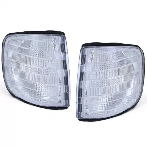Indicator white pair left right for Mercedes S-Class W126 79-91-image-6195826