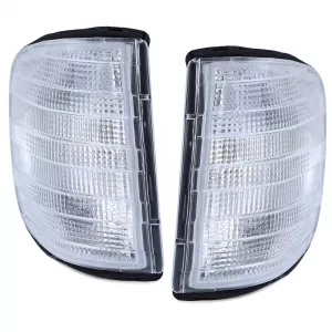 Indicator white pair left right for Mercedes S-Class W126 79-91-image-6195827