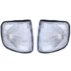 Indicator white pair left right for Mercedes S-Class W126 79-91-image-6195828