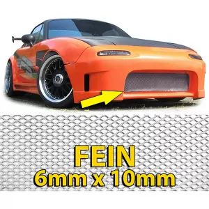 Aluminum mesh racing grille honeycomb grille race grille 135x30cm silver fine