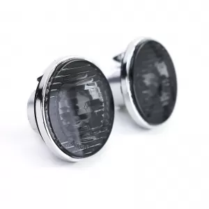 Clear glass side indicators black smoke with chrome trim for Mazda MX5 NA NB 89-05