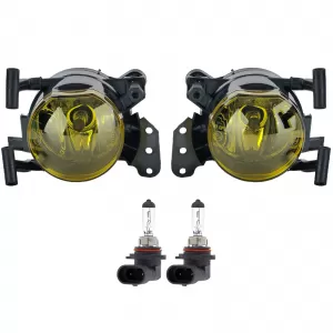 Clear glass fog light set yellow for 6 Series BMW E63 E64 03-10 without M package