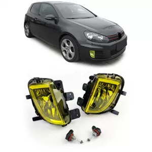 image-32-Átlátszó üveg sárga ködlámpák VW Golf VI 6 GTI GTD-hez