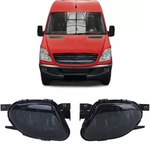 Fog light set black smoke for Mercedes E W211 02-06 Sprinter 906 06-13
