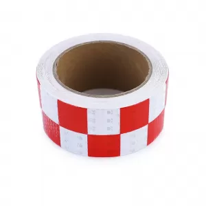 Signal tape marking tape barrier tape self-adhesive reflective checkered 100m