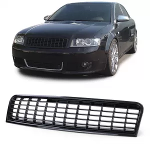 Grille without emblem black for Audi A4 B6 8E 00-04