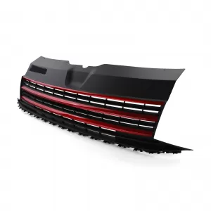 Grille without emblem with red strips for VW T6 Bus Transporter 15-19