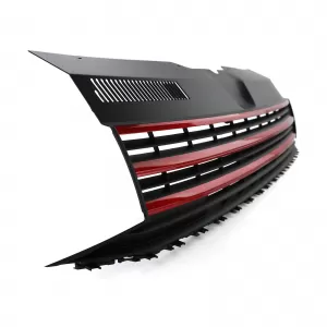 Grille without emblem with red strips for VW T6 Bus Transporter 15-19