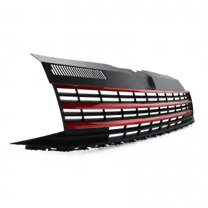 Grille without emblem with red strips for VW T6 Bus Transporter 15-19