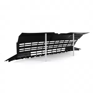 Grille without emblem with red strips for VW T6 Bus Transporter 15-19
