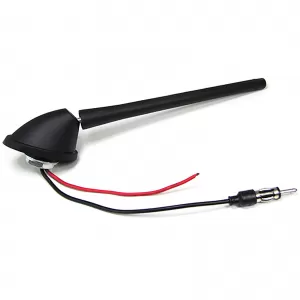 Car roof antenna 17cm with base and amplifier, flexible and suitable for car washes