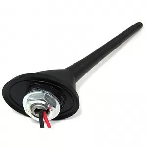 Car roof antenna 17cm with base and amplifier, flexible and suitable for car washes