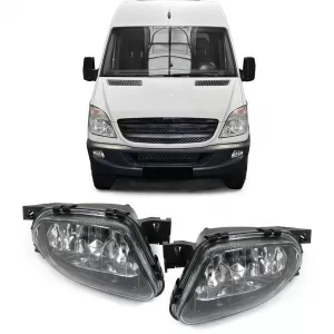 Clear glass fog lights for Mercedes E W211 02-06 Sprinter 906 06-13
