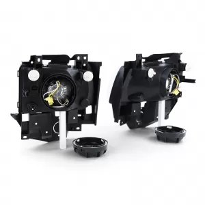 Headlights Black Smoke Pair for VW Bus T4 Caravelle Multivan 96-03
