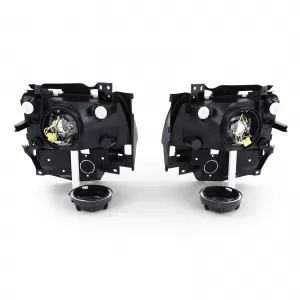 Headlights Black Smoke Pair for VW Bus T4 Caravelle Multivan 96-03