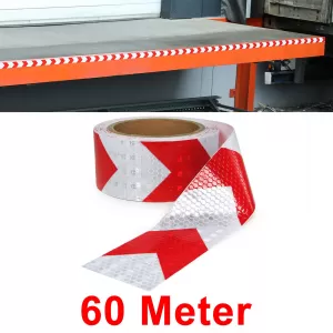 Signal tape marking tape barrier tape self-adhesive reflective red white 60m